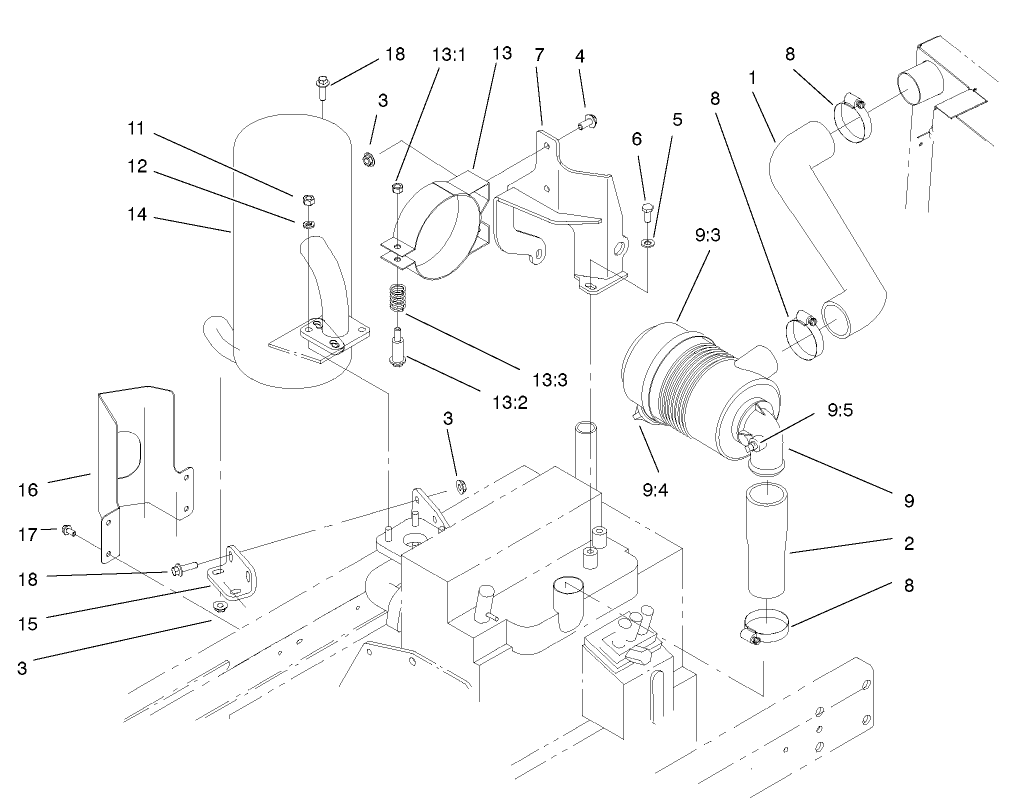 Air Cleaner And Muffler Assembly