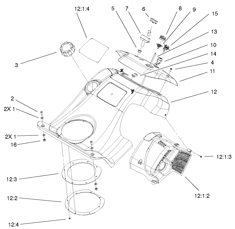 Upper Shroud and Control Panel Assembly