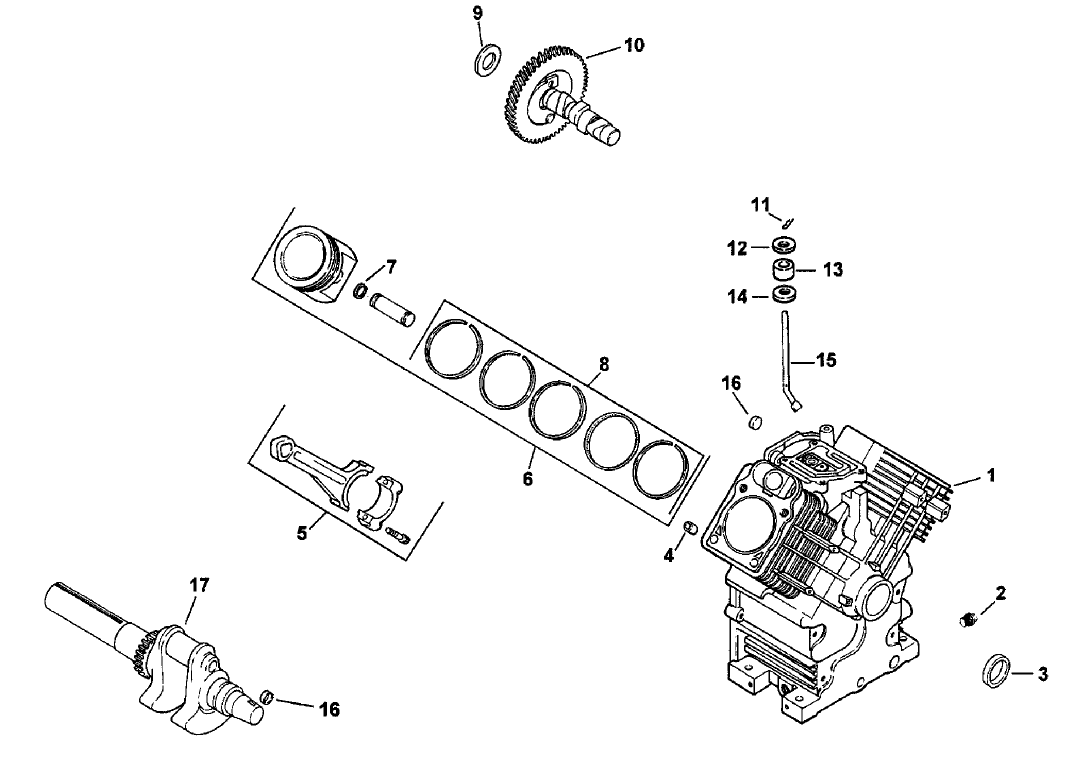Crankshaft And Crankcase Assembly  Kohler Ch18S PS-62595