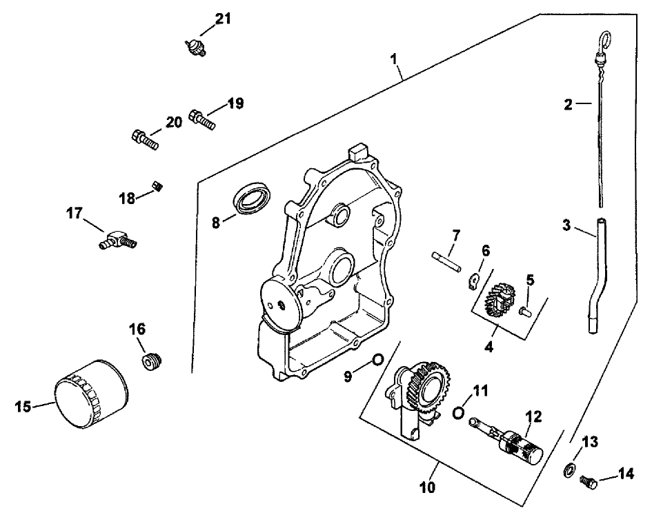 Oil Pan And Lubrication Assembly   Kohler Ch18S PS-62595