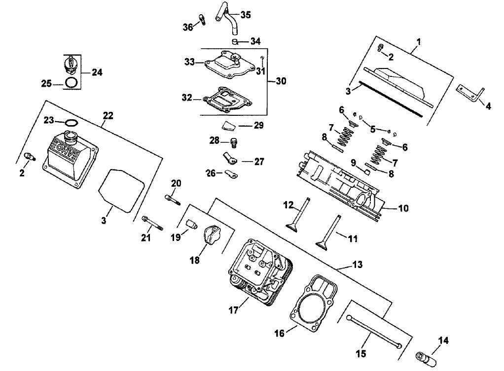 Head, Valve And Breather Assembly  Kohler Ch18S PS-62595