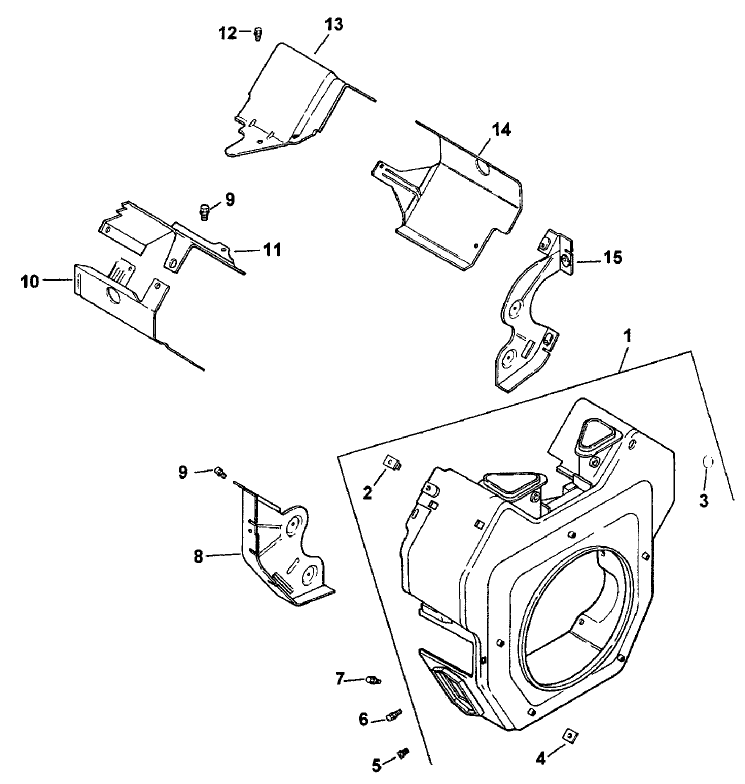 Blower Housing And Baffle Assembly  Kohler Ch18S PS-62595