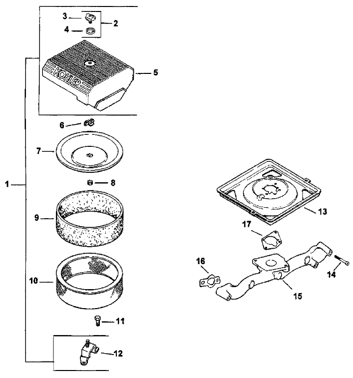 Air Intake Assembly  Kohler Ch18S PS-62595