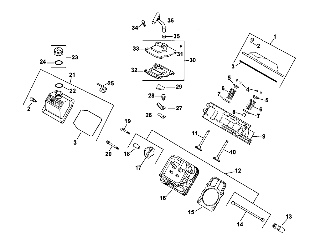 Head/valve/breather (kohler Ch20s Ps64644)