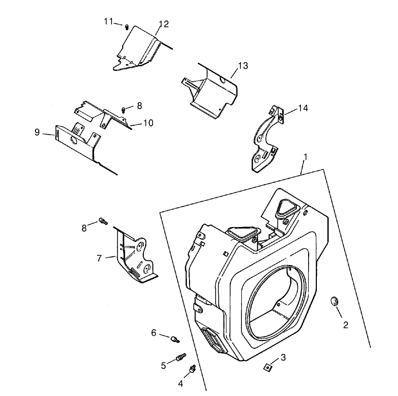 Blower Housing & Baffles (kohler Ch20s Ps64644)