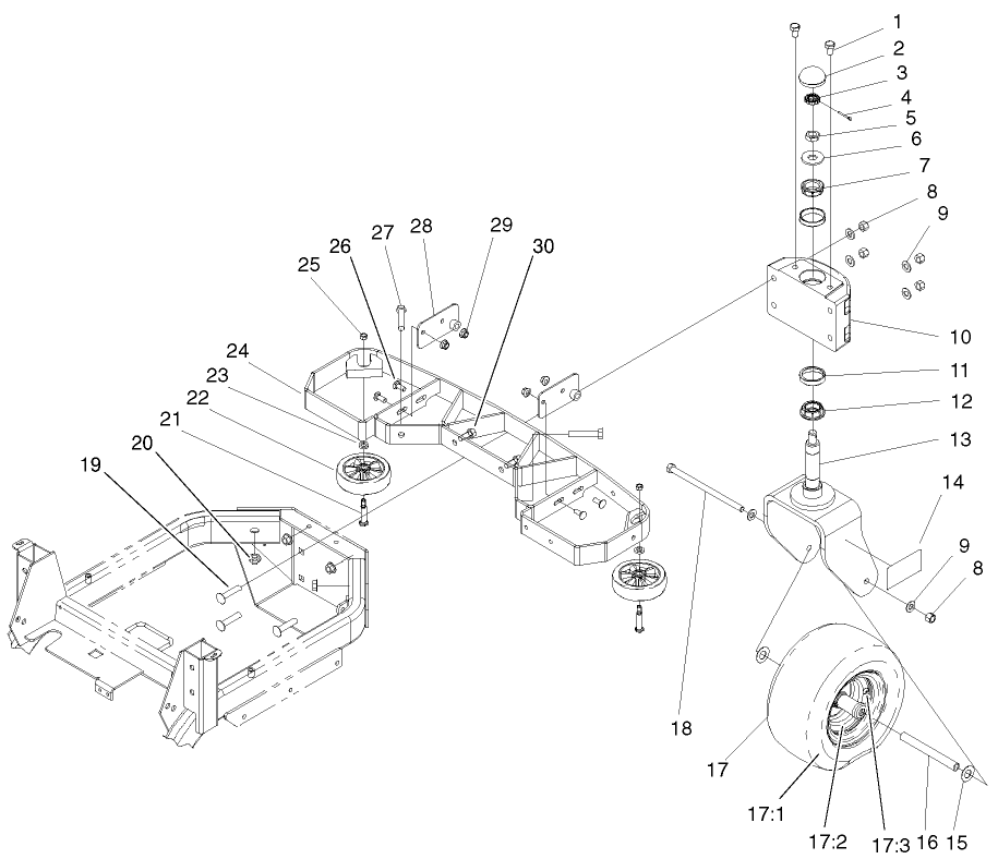 Tail Wheel And Bumper Assembly