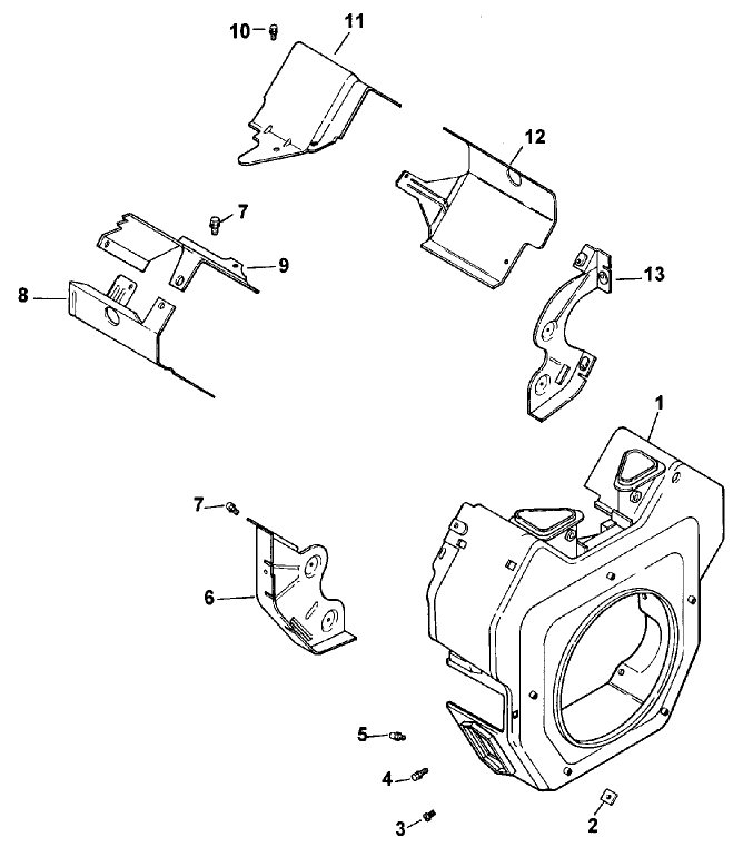 Blower Housing & Baffles (kohler Ch25s Ps68656)