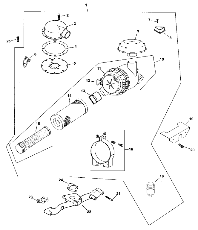 Air Intake/filtration (kohler Ch25s Ps68656)
