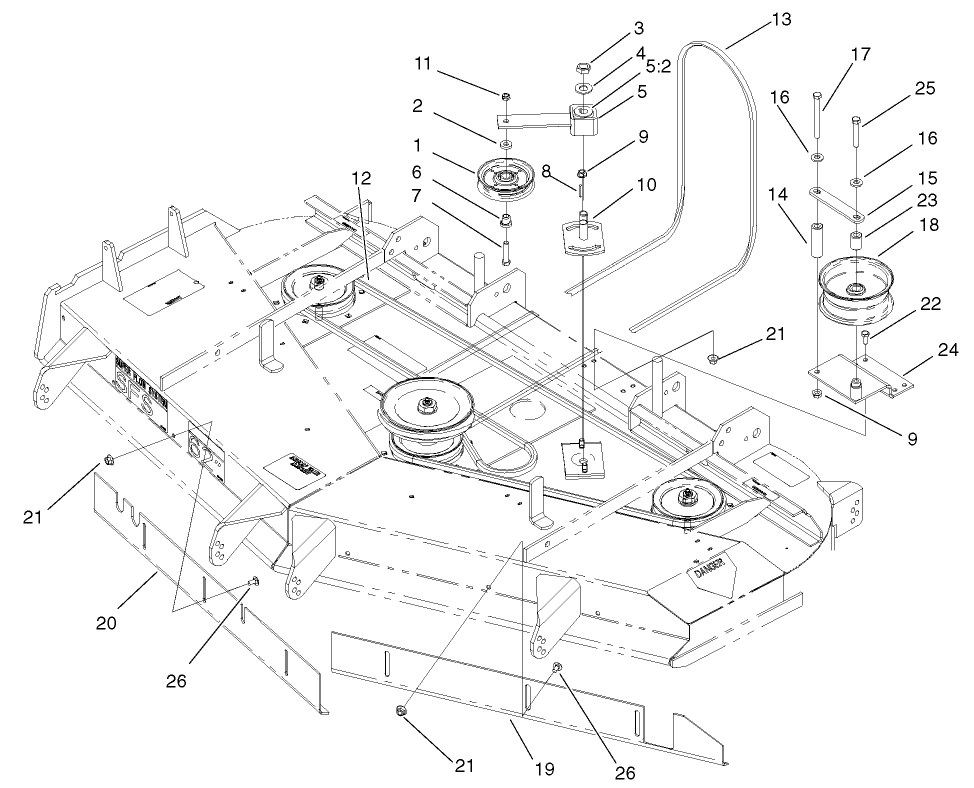 Belts And Idler Arm Assembly