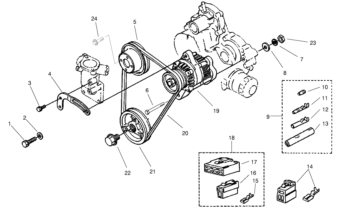 Alternator & Pulley Assembly