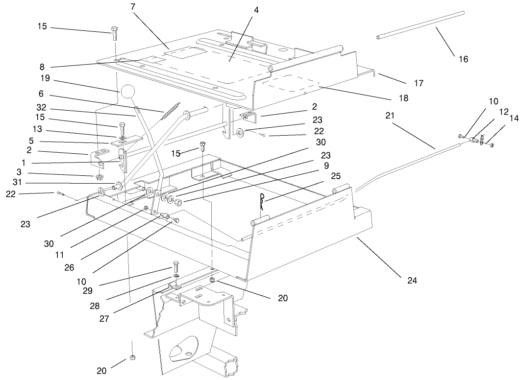 Seat Frame And Throttle Assembly