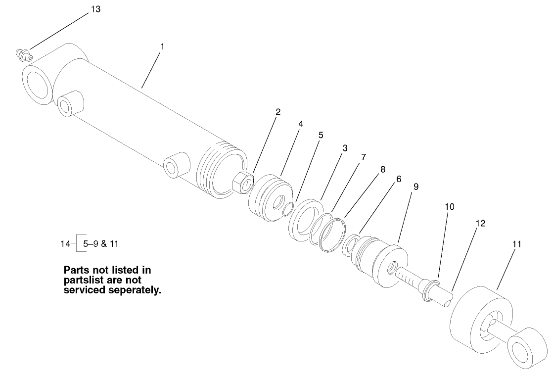 Hydraulic Cylinder Assembly No. 98-3945