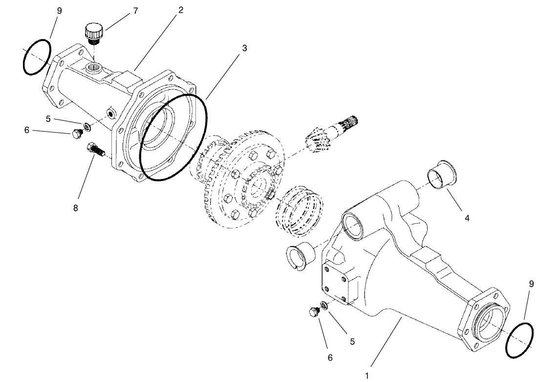 Rear Axle Assembly No. 98-3925 (continued) Axle Support Assembly