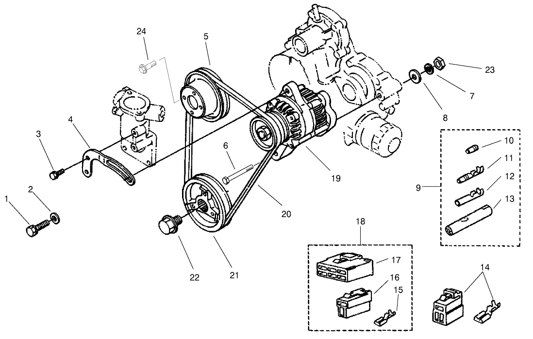 Alternator & Pulley Assembly