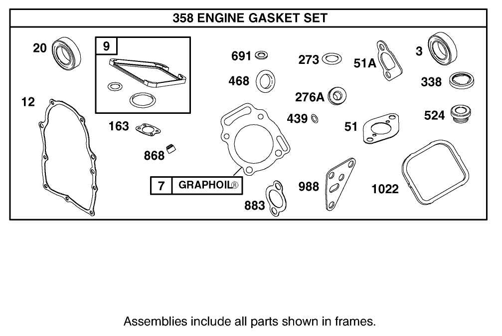 Engine Gasket Set Briggs And Stratton 303447-1314-E1