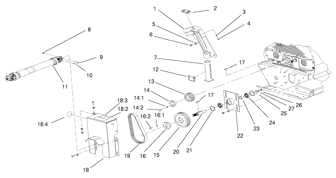 Drive Shaft And Belt Assembly