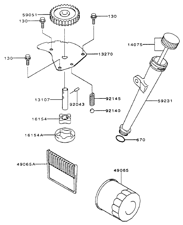 Lubrication-Equipment Assembly Kawasaki Fh500v-As10