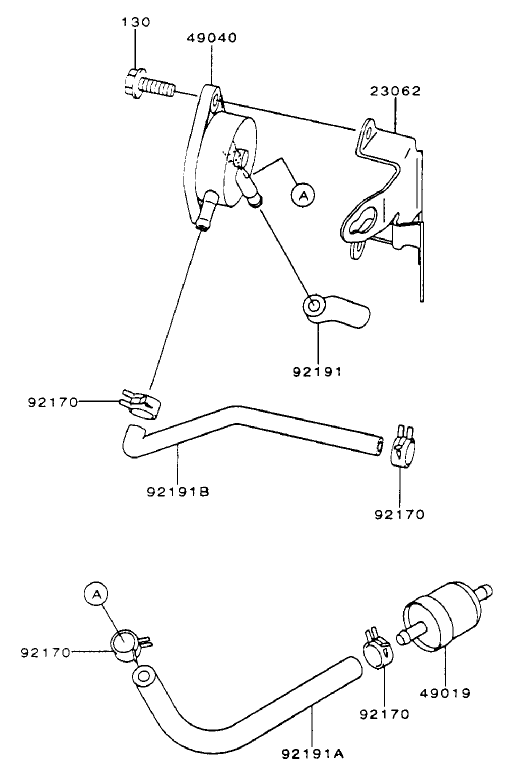 Fuel-Tank/fuel-Valve Assembly Kawasaki Fh500v-As10