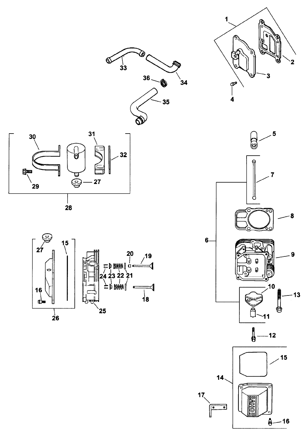 Head/valve/breather Assembly