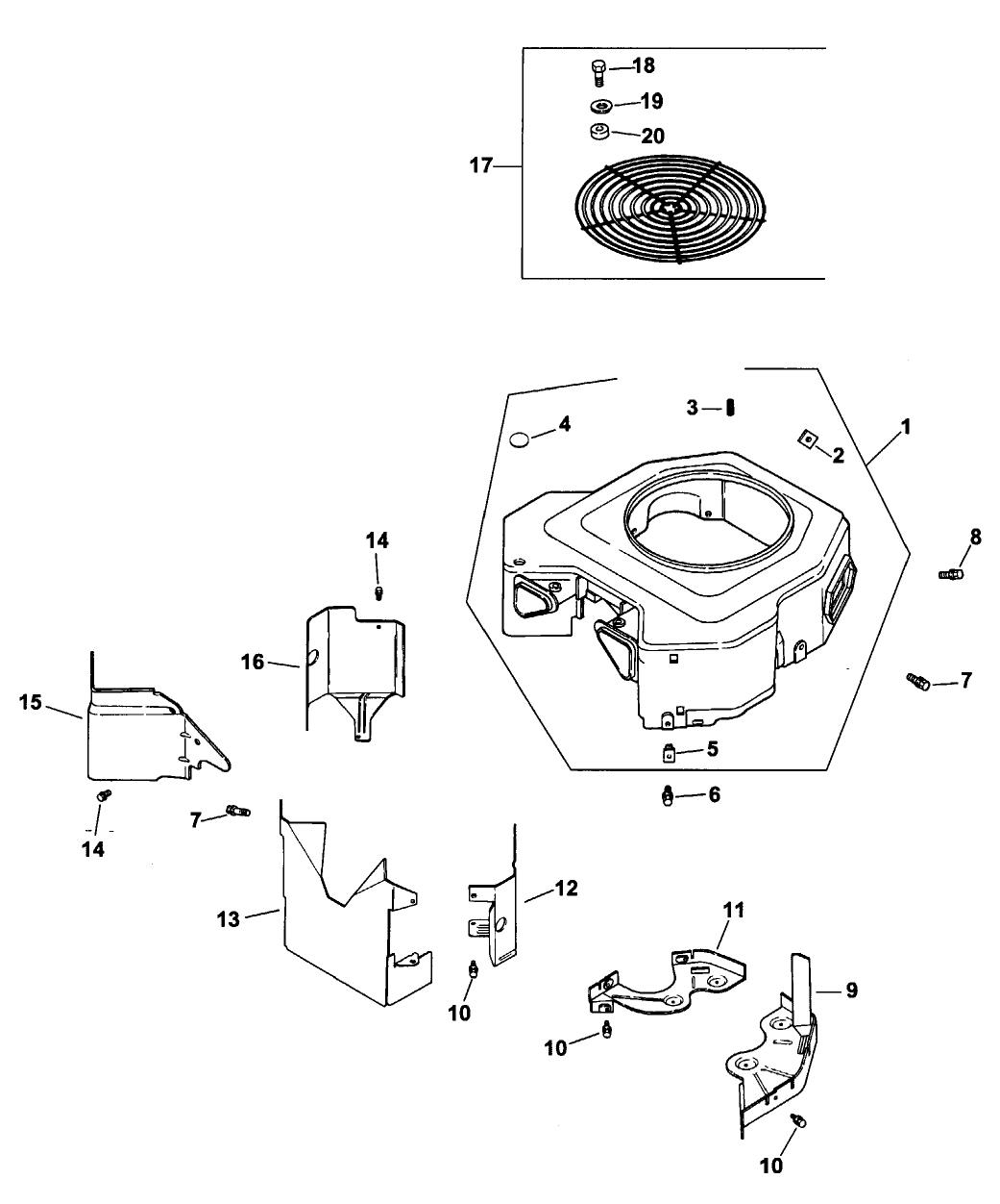 Blower Housing & Baffles Assembly