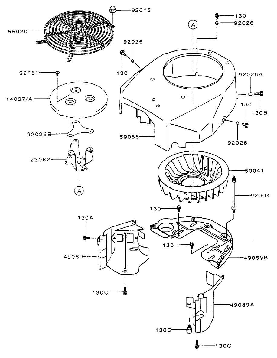 Cooling-Equipment Assembly Kawasaki Fh601v-S07