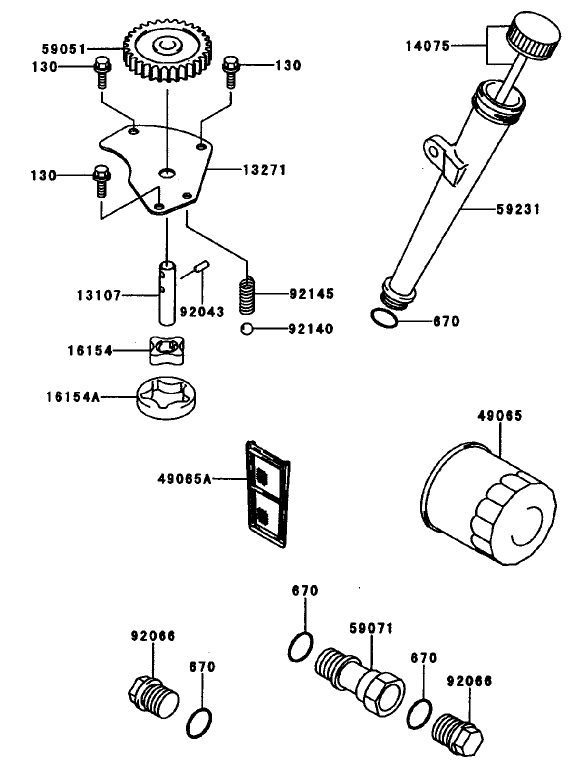 Lubrication-Equipment Assembly Kawasaki Fh601v-S07