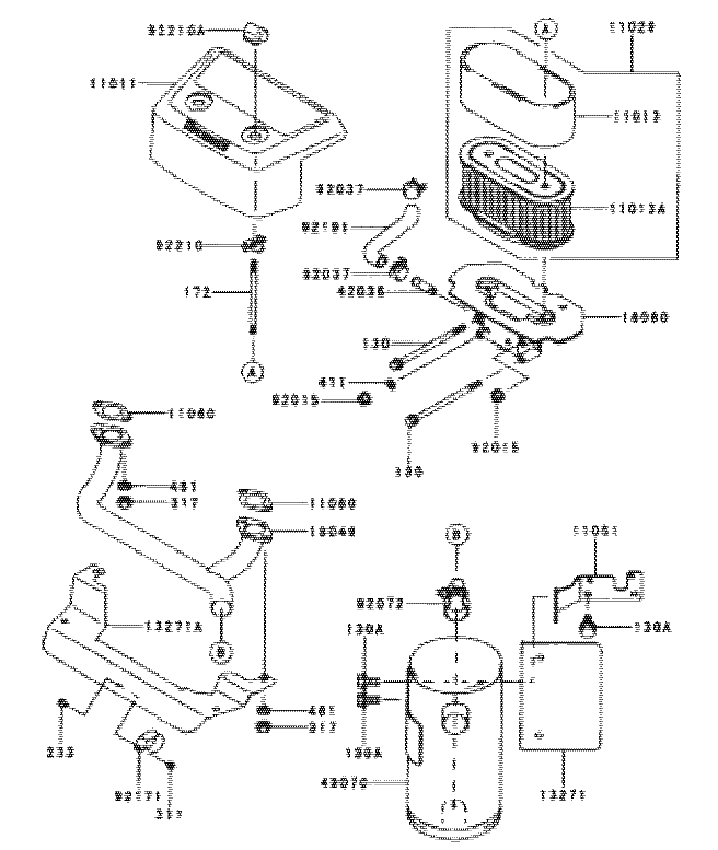 Air-Filter/muffler Assembly Kawasaki Fh601v-S07