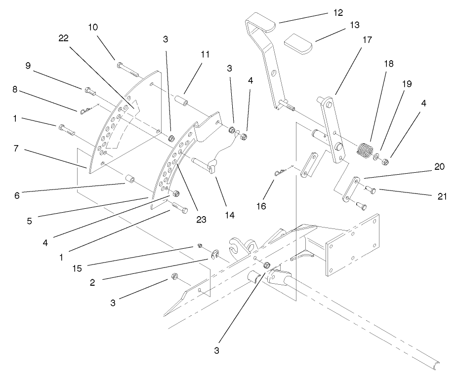 Height Of Cut Handle And Plates Assembly