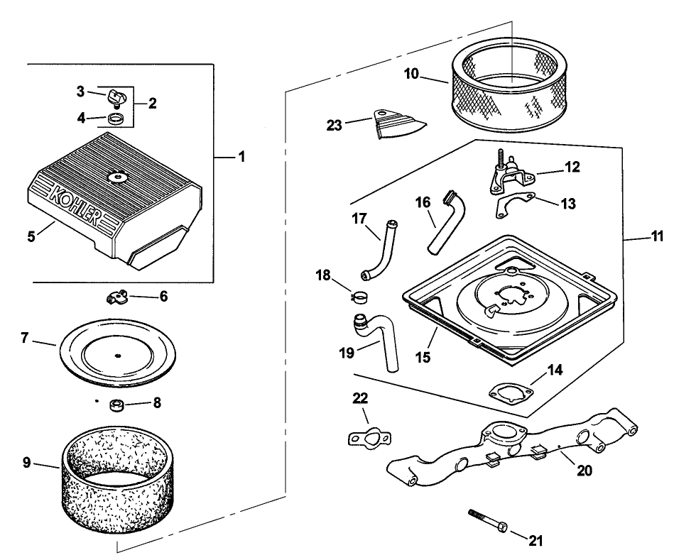 Air Intake Assembly (cv23-75526 Kohler)
