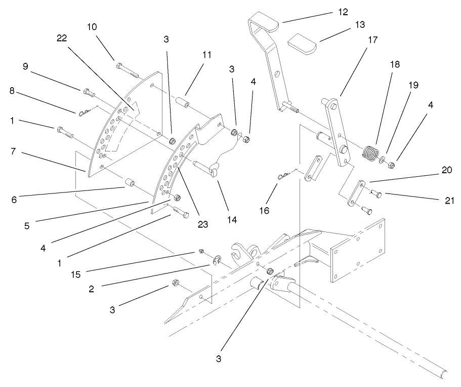 Height Of Cut Handle And Plates Assembly