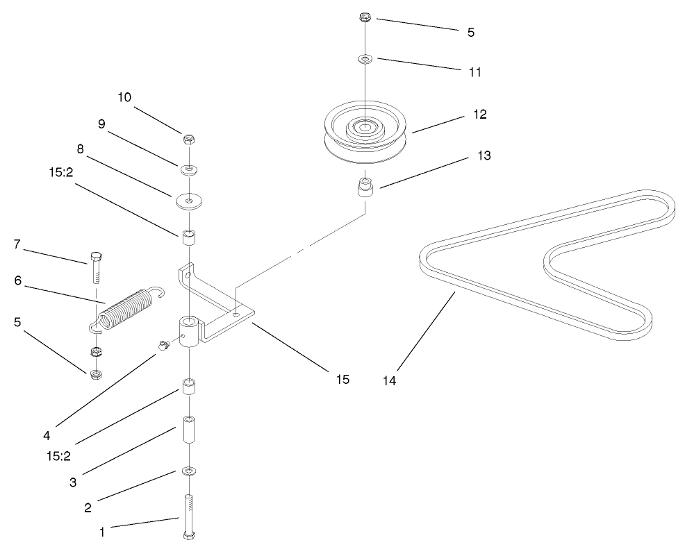 Pump Idler And Belt Assembly