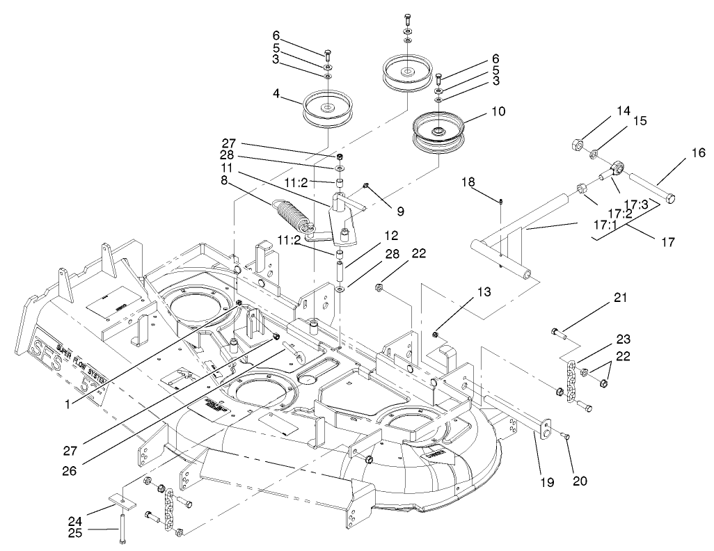 Idler Pulley/lift Strut Chains Assembly