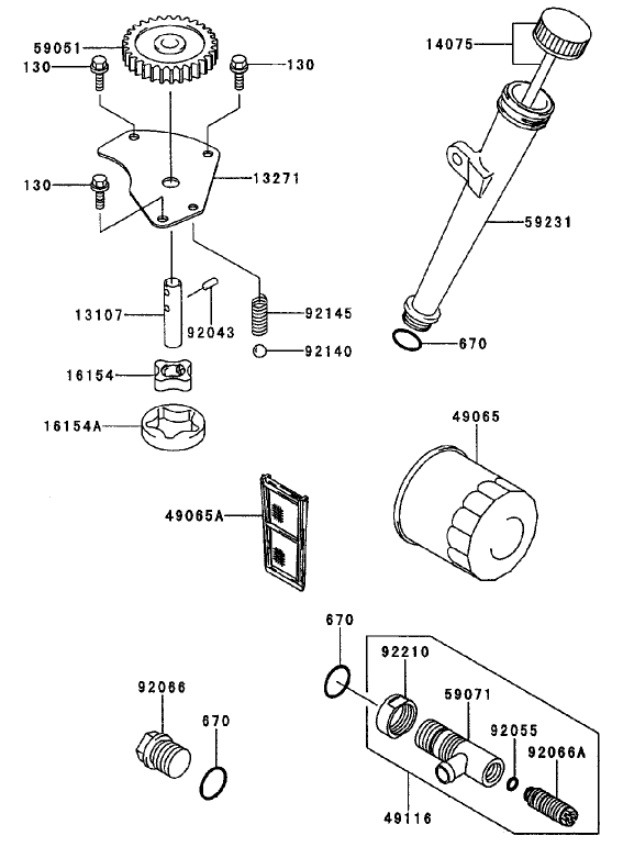 Lubrication-Equipment Assembly Kawasaki Fh680v-As10