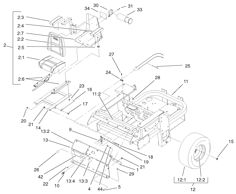 Rear Frame And Wheel Assembly