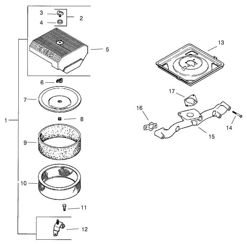 Group 10-Air Intake/filtration (ch22s Ps-76513 Kohler)