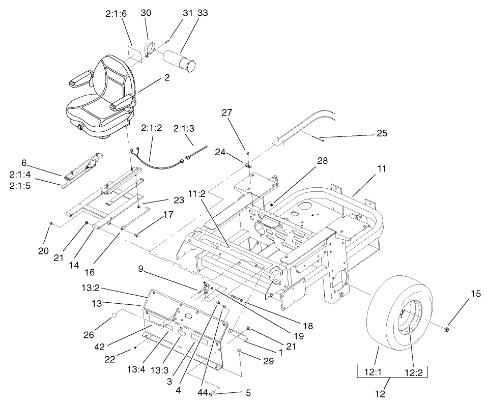 Rear Frame And Wheel Assembly