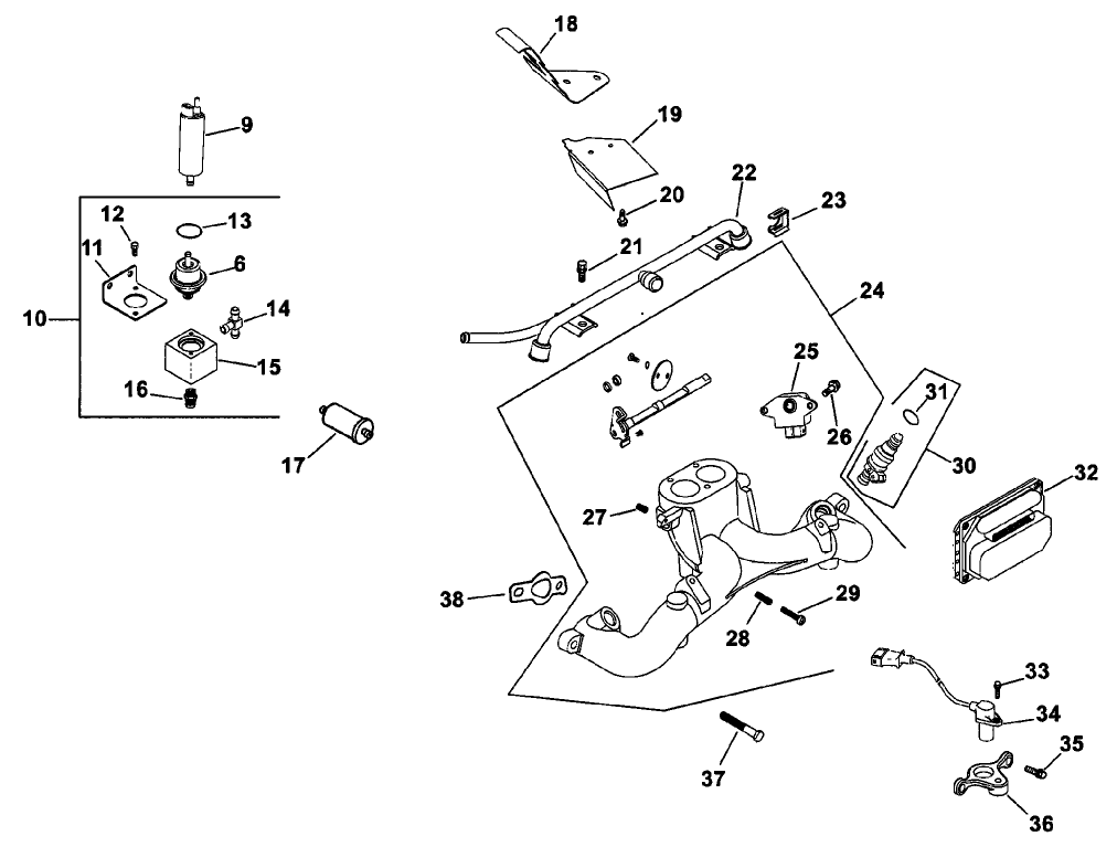 Fuel System Assembly (engine: Kohler Ch26s Efi Ps-78517)