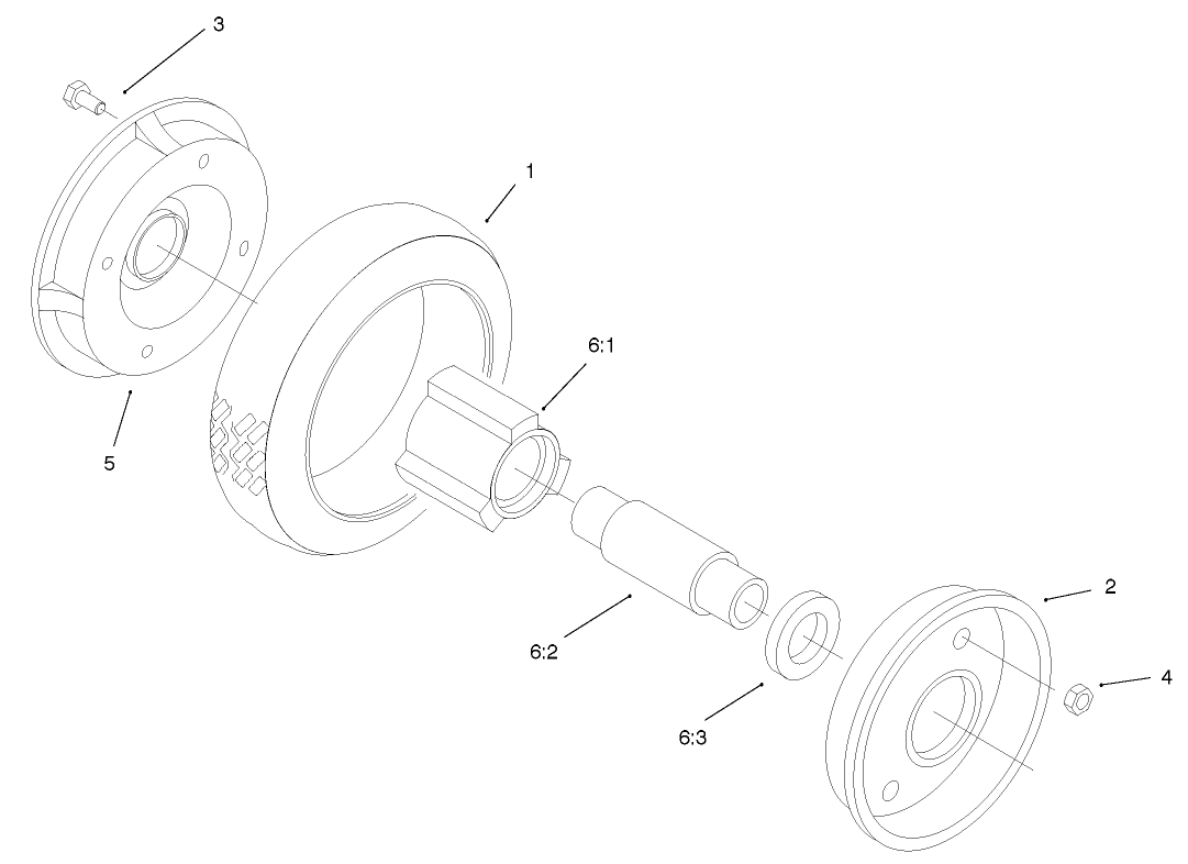 Rear Wheel And Tire Assembly No. 74-1720