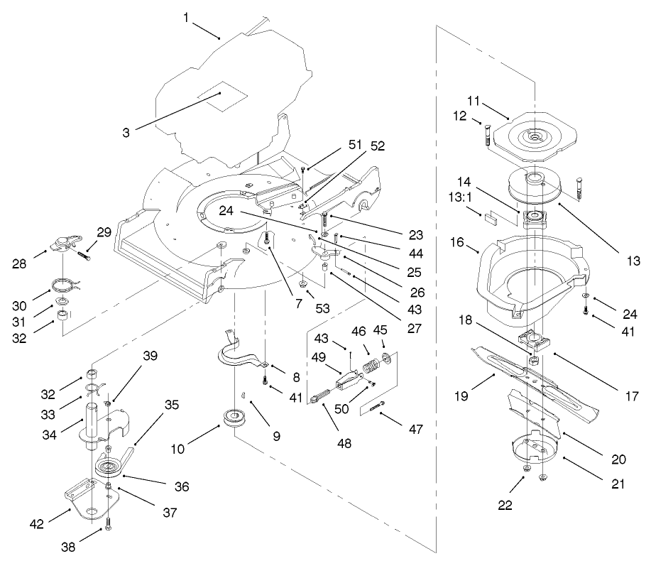 Engine And Blade Brake Clutch Assembly