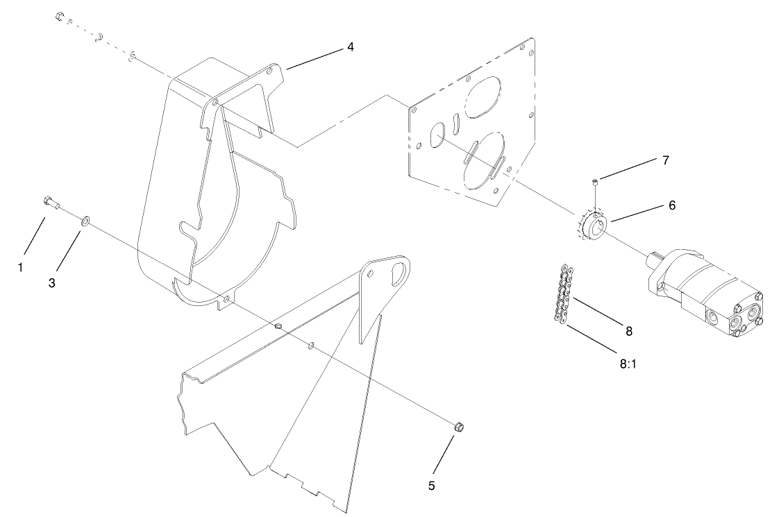 Chain, Sprocket And Guard Assembly