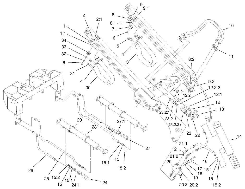 Loader Arm Hydraulic Assembly