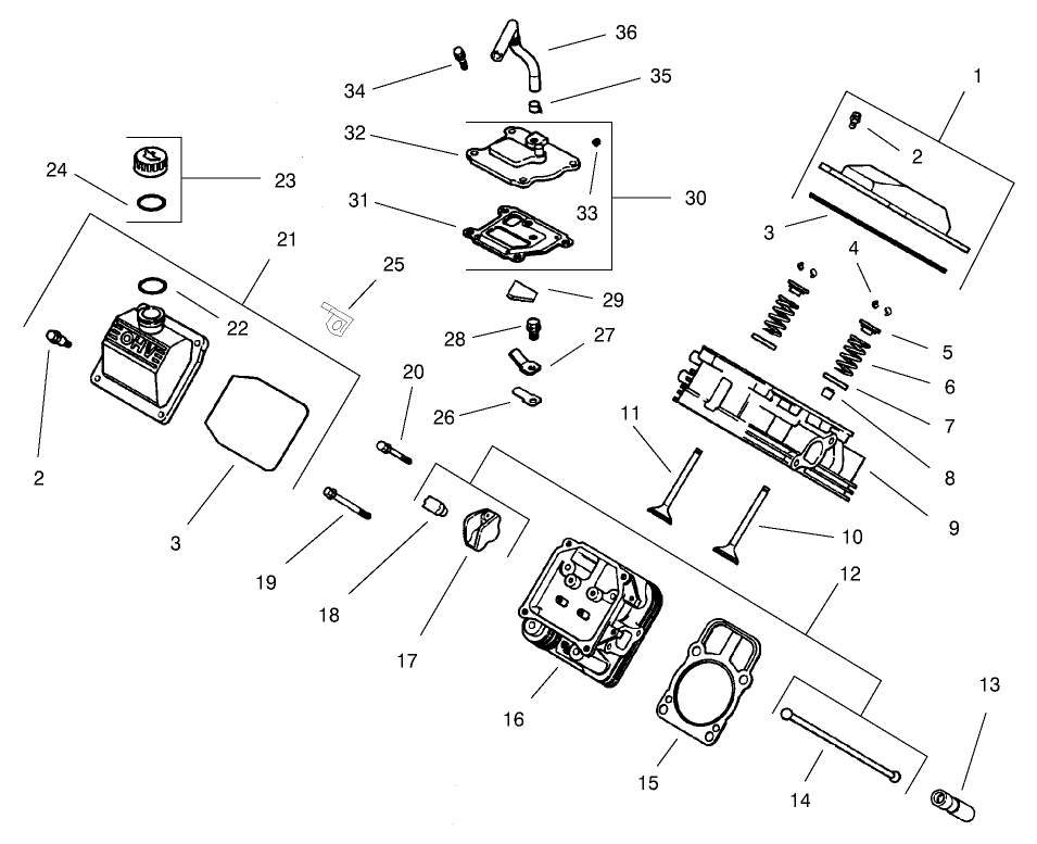 Head/valve/breather (ch20s 64637 Kohler)