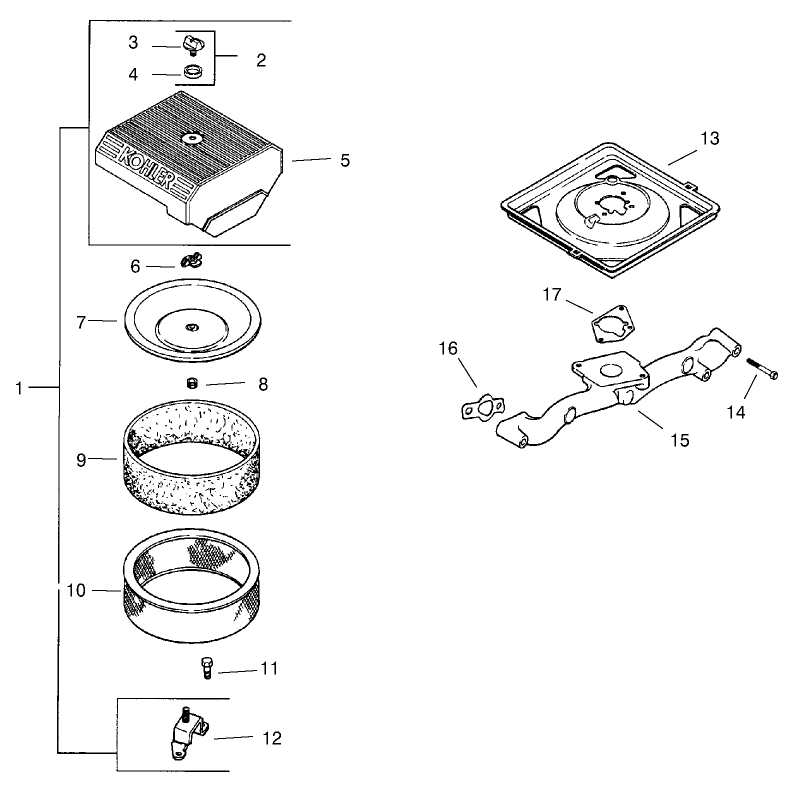 Air Intake/filtration (ch20s 64637 Kohler)