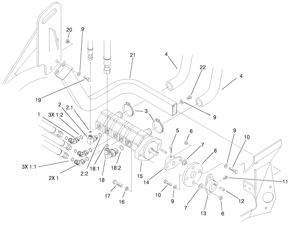 Hydraulic Pump Installation Assembly