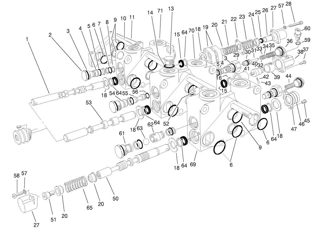 Control Valve Assembly No. 84-2203 (sections 3 Thru 5)