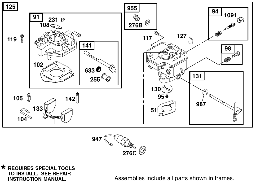 Engine Briggs & Stratton Model 350447-1259-E1