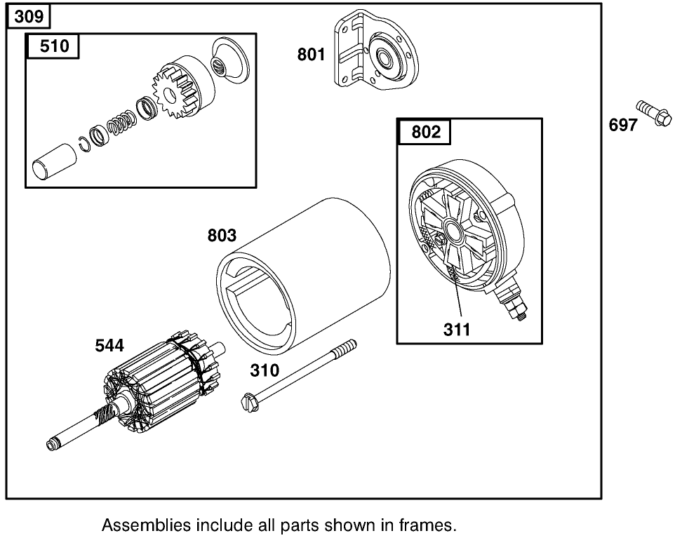Engine Briggs & Stratton Model 350447-1259-E1