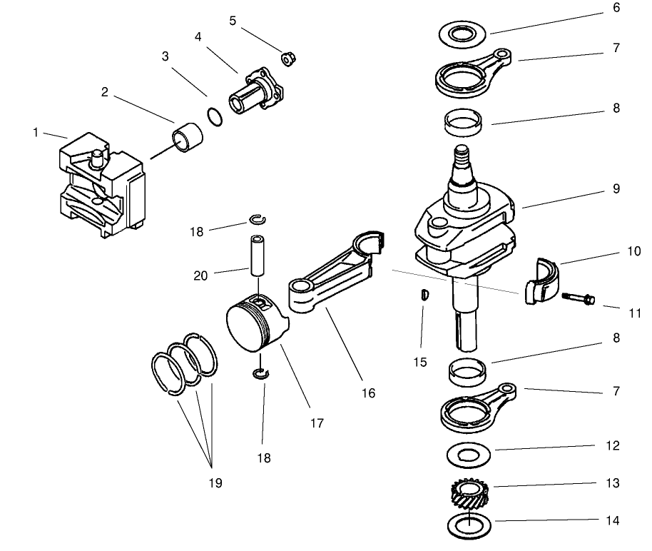 Piston And Crankshaft Assembly-Kawasaki Model Fb460v-As38
