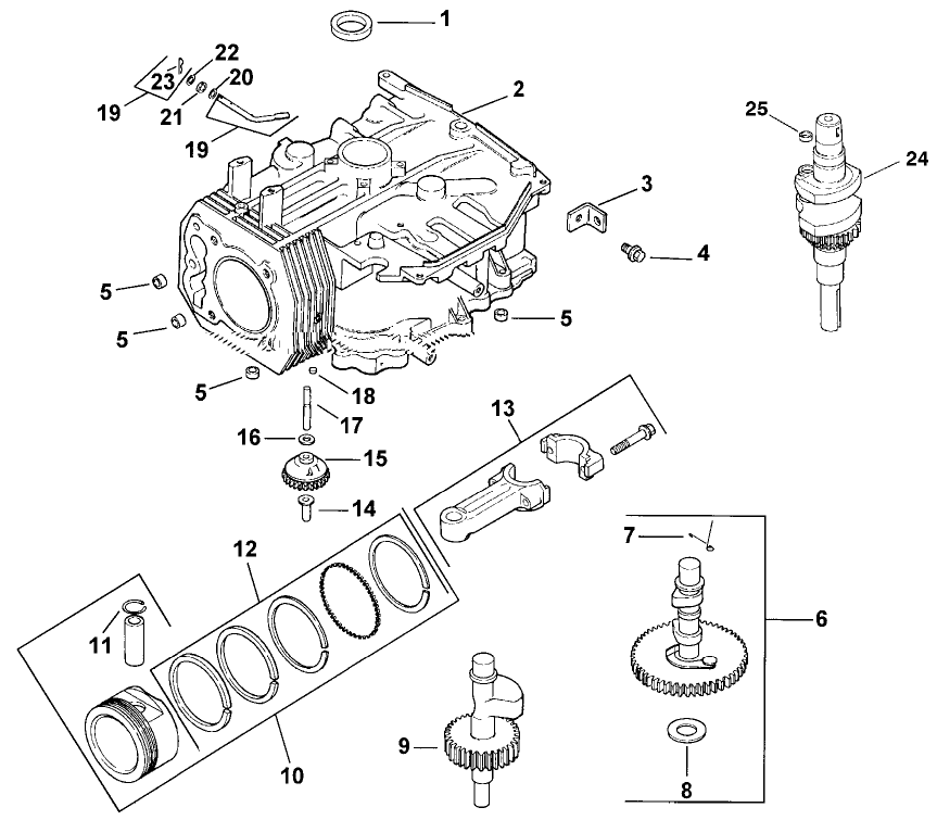 Crankcase Assembly-Kohler Model Cv15t-41604