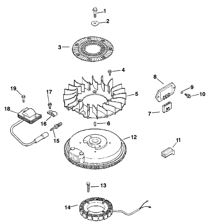 Ignition And Electrical Assembly-Kohler Model Cv15t-41604